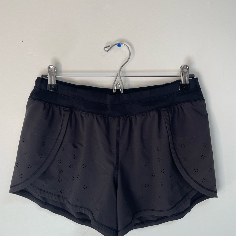 Lululemon Women's Black Eyelet Shorts